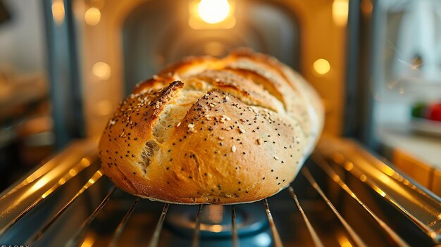 Baking bread in oven